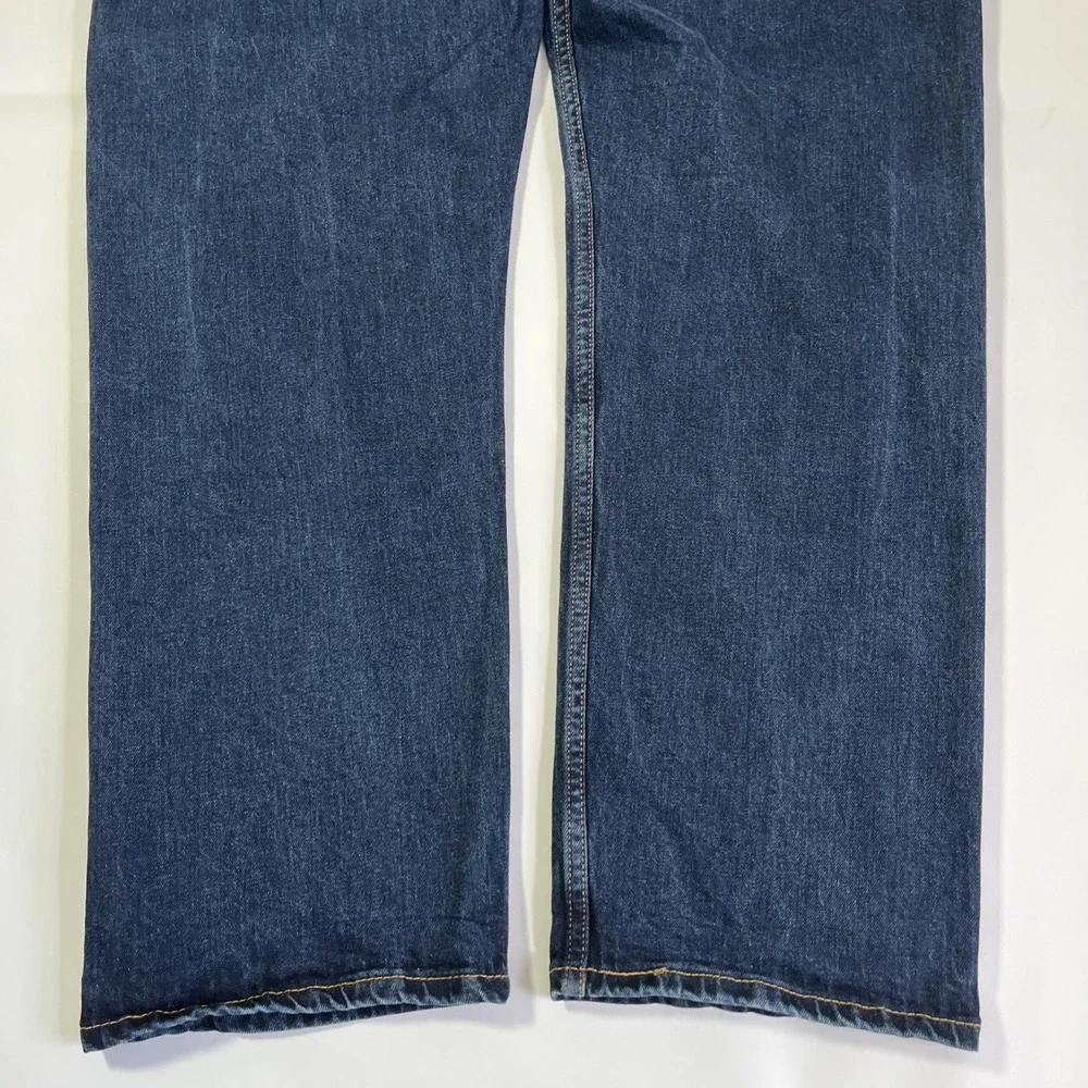 Levi's 505 Mens 40x30 Dark Wash Blue Denim Stretch Regular Straight Leg Jeans